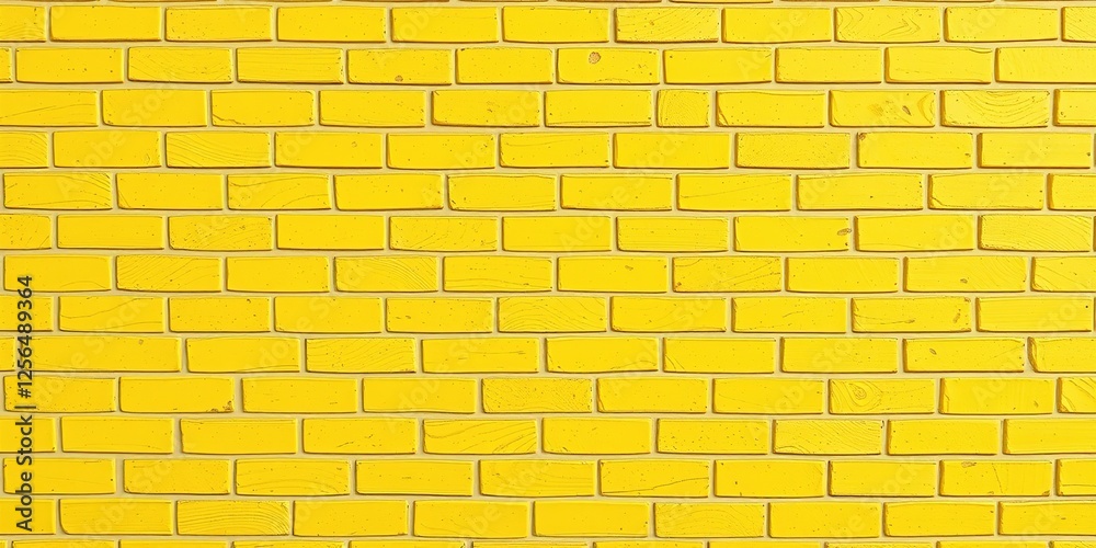 Fototapeta premium Textured Yellow Herringbone Brick Wall Backdrop