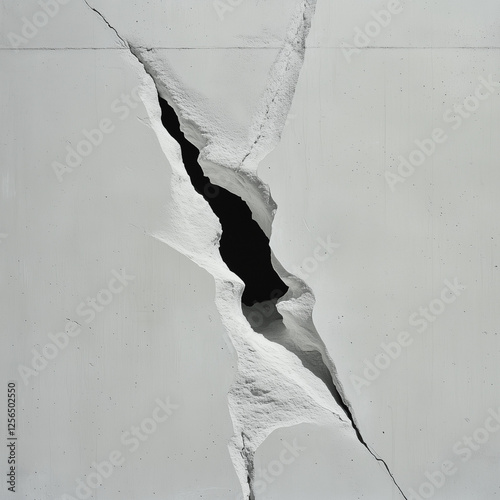 Abstract Concrete Wall Crack: A Striking Architectural Fragment
