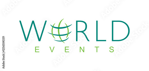 World events global logo design captures international networking and innovation with a sleek, forward-thinking brand identity corporate image editable vector.