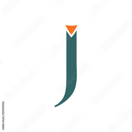 Letter J typography logo design represents stylish monogram branding with a structured, balanced aesthetic for a corporate brand identity corporate image editable vector.