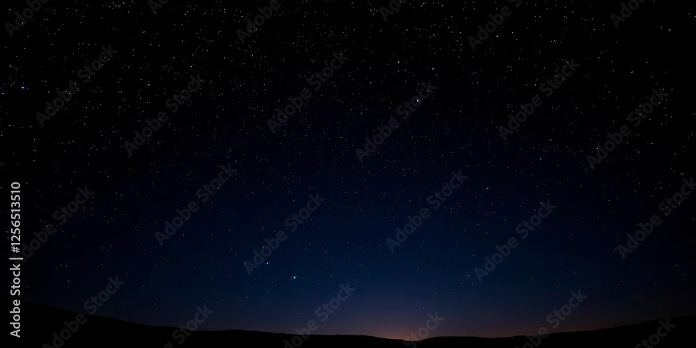 Naklejka premium A breathtaking view of a starry night sky filled with millions of twinkling stars, night, night vision