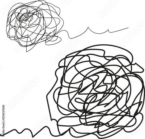 Abstract Chaotic Lines and Scribbles