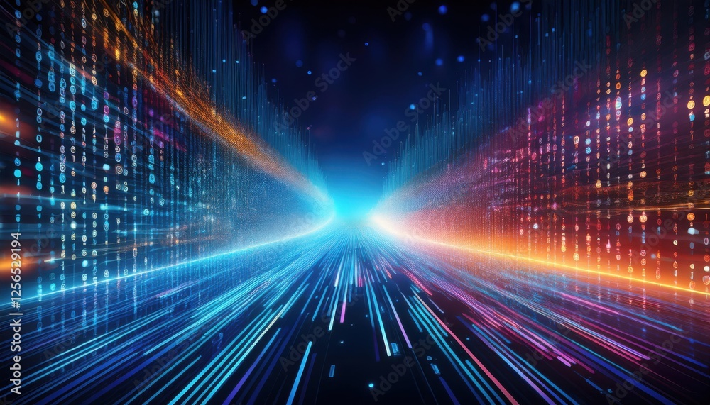 Technological Binary Interface with a Data Transmission Look Technological Binary Interface with a Data Transmission Look