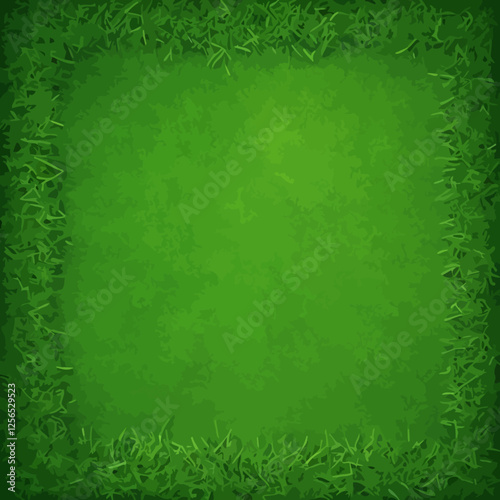 A rounded grass border enclosing a green open space. Perfect for digital backgrounds, eco branding, and creative layouts.