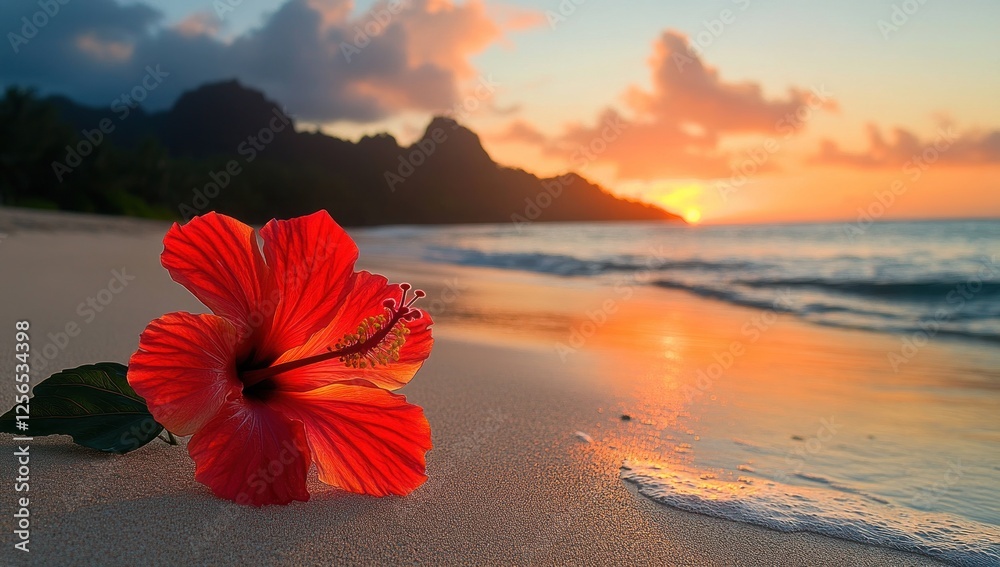 Hibiscus Sunset Beach Paradise: A Tropical Dream Hibiscus Sunset Beach Paradise: A Tropical Dream