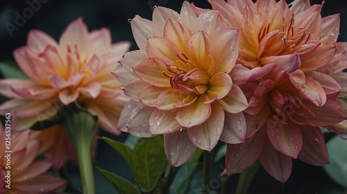 Wallpaper Mural Vibrant Blooming Dahlia Flower in Soft Focus Garden Setting Torontodigital.ca