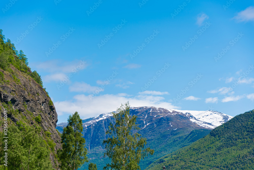 Obraz premium Flam - Norway - June 06 - 2023 - Mountain
