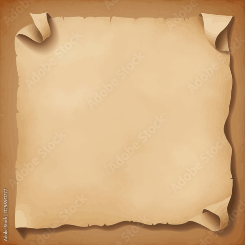 Ancient Parchment: A weathered parchment with aged texture and curled corners evokes a sense of history, mystery, and the timeless charm of aged paper. Perfect for conveying a vintage aesthetic.