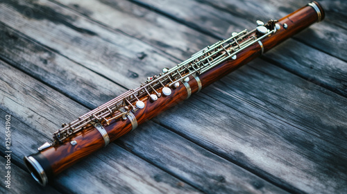 Bassoon musical instrument font F letter. Jazz band classic musical instrument font typeset letter, orchestra acoustic equipment or musician brass bassoon English ABC vector or alphabet symbol