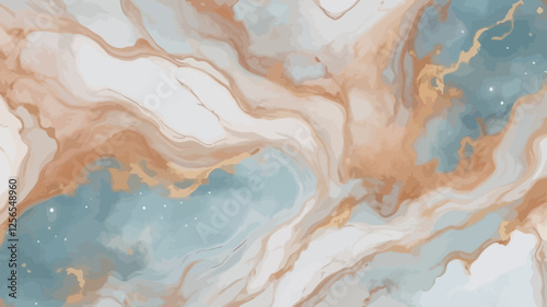 Abstract Marble Swirls: An ethereal abstract design of fluid marble, showcasing an artful blend of earthy tones and delicate golden accents, offering a touch of luxury and sophistication.