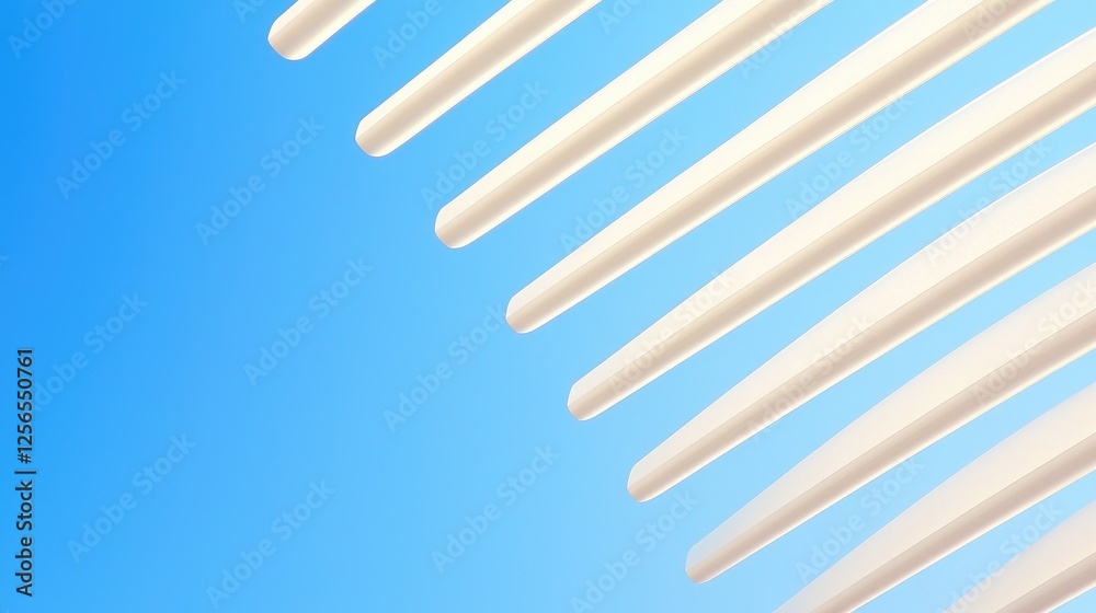 Abstract architectural pergola against a clear sky. Possible use stock photo for design inspiration Abstract architectural pergola against a clear sky. Possible use stock photo for design inspiration