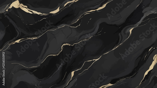 Black Gold Marble Texture:Elegant and luxurious black marble texture with golden veins, perfect for adding a touch of sophistication to any design project.