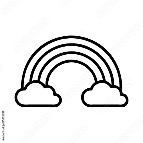 Rainbow outline icon symbolizing hope and positivity
