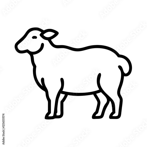 Sheep outline icon representing farming and countryside life