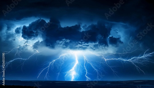 Wallpaper Mural lightning in the sky Torontodigital.ca