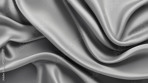 Silk Fabric: A close-up shot of luxurious silk fabric, its delicate folds and subtle shadows. The image evokes a sense of elegance and sophistication.