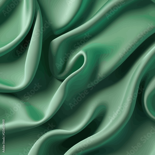 Emerald Silk: Experience the luxurious flow of emerald silk, as the fabric cascades in graceful waves, a testament to elegance and sophistication.