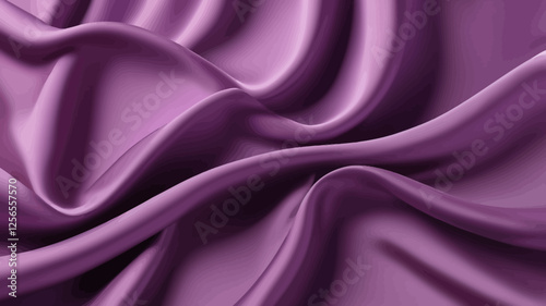 Purple Satin Drape: A close-up shot of a luxurious purple satin fabric, its smooth, silky surface draped in soft, elegant folds.