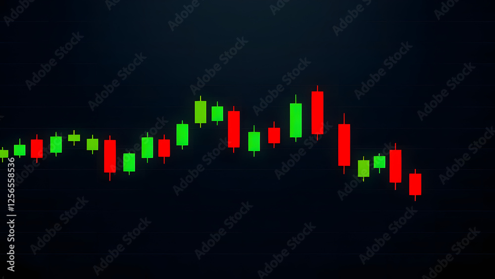 A blue stock market graph charts financial growth, its line illustrating market data and business success