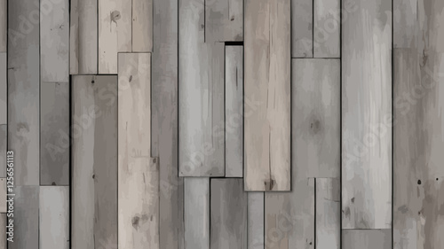 Weathered Timber: A close-up of aged timber, revealing a mosaic of wooden planks with variations in texture, grain, and tone.