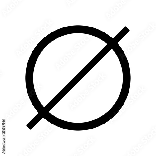 Vector Illustration of Diameter Symbol Using Greek Notation Φ