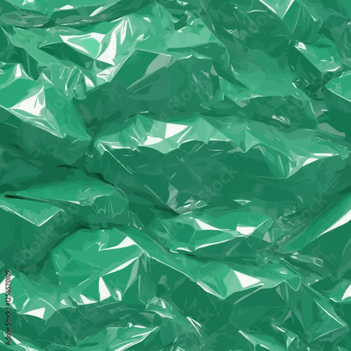 Abstract Green Plastic Wrap: A vibrant display of abstract art, showcasing the translucent nature of crumpled green plastic wrap, creating a textural and visually stimulating composition.