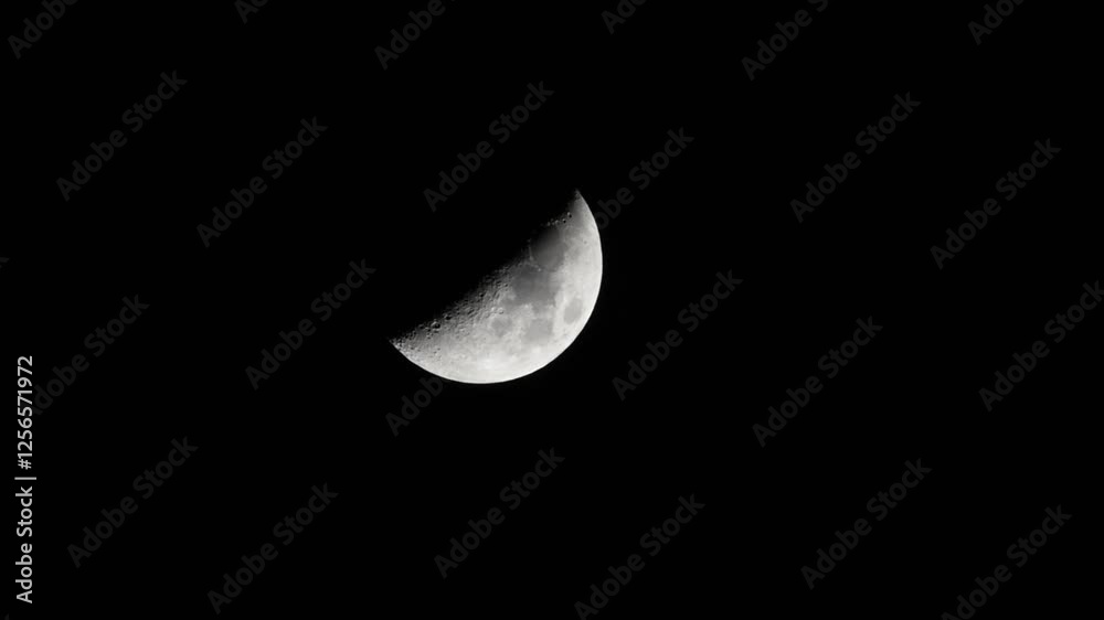 Crescent moon, Moon illuminating the night. The moon its craters. Natural satellite. Observing the Moon telescope moon in the night Crescent moon, Moon illuminating the night. The moon its craters. Natural satellite. Observing the Moon telescope moon in the night