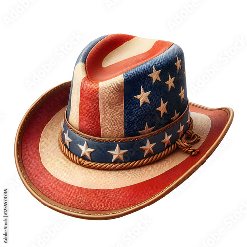 American hat isolated on white background photo