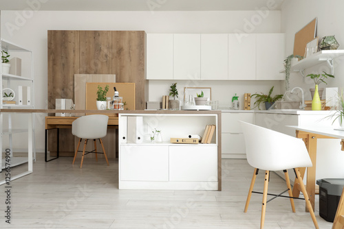 Modern home office interior...