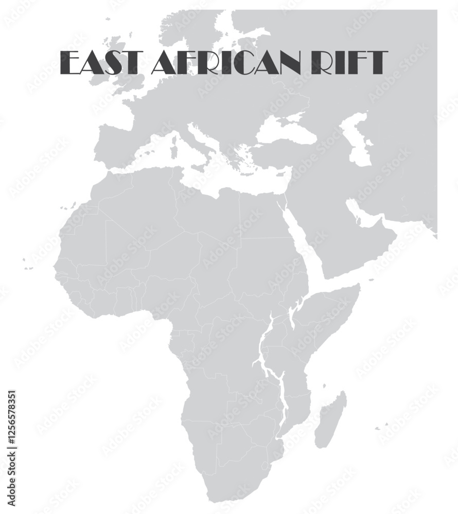 Obraz premium The East African Rift: A Continent Splitting in Slow Motiond