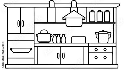 set of kitchen furniture