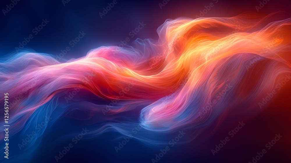 Fototapeta premium Abstract swirling colors, dynamic flow, digital art, possible use in design