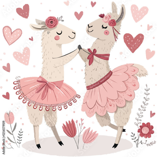 Llamas Dancers Valentine's Day