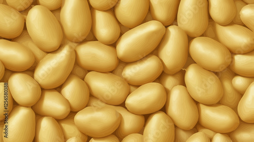 Golden Treats: A close-up shot showcases a collection of shiny, golden candy, evoking a sense of sweetness and delight.