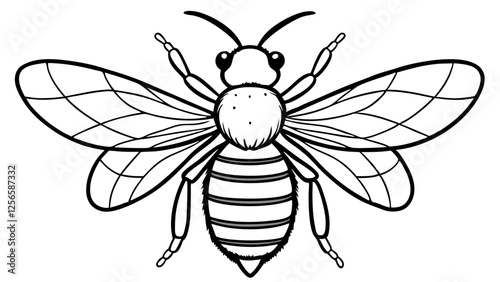 vector illustration of a bee