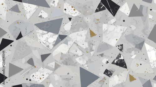 Abstract Terrazzo Texture: A striking, modern terrazzo pattern, a symphony of geometric shapes and subtle textures, adding a touch of sophistication. 