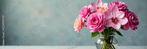 Wallpaper Mural Carnations and orchids in a vase, flowers, decoration, white vase Torontodigital.ca