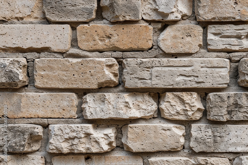 Fototapeta premium Rustic Limestone Brick Texture on Transparent Background for Design Projects