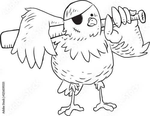 thug bird clip art