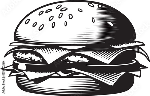 fast food hamburger
