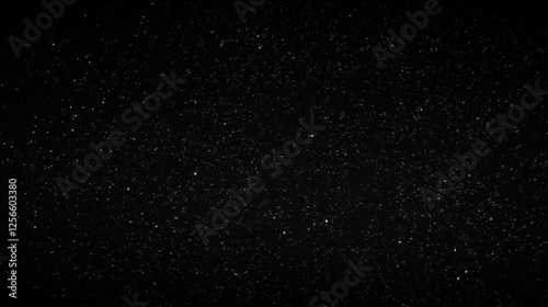 Particules et étoiles scintillantes et brillantes volant sur fond sombre, noir. Lumière, étoile, paillette dorée et flou. Cosmos, univers, espace. Fond pour bannière, conception et création graphique. photo