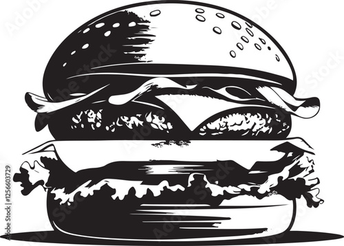 fast food hamburger
