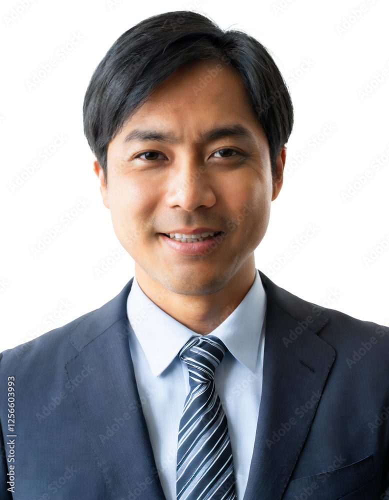 Portrait of only one Man. White Background. Portrait of only one Man. White Background.