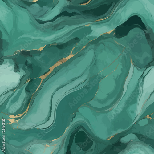 Emerald Marble: A captivating, swirling emerald marble texture with golden veins creates a luxurious, timeless aesthetic. The rich, organic patterns evoke a sense of elegance and sophistication.