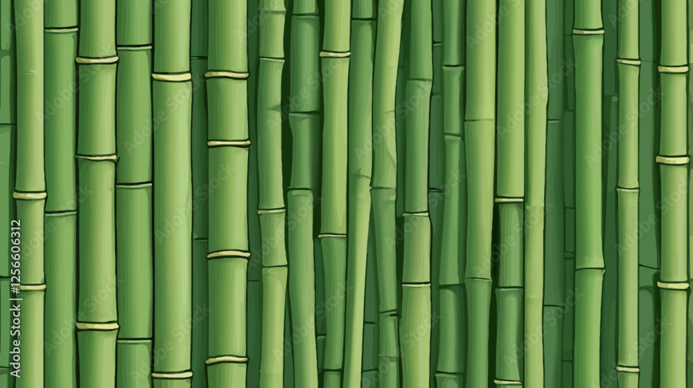Bamboo Forest Texture: A dense stand of vibrant green bamboo stalks creates a lush, textured background, ideal for design projects requiring a natural, tranquil aesthetic. Bamboo Forest Texture: A dense stand of vibrant green bamboo stalks creates a lush, textured background, ideal for design projects requiring a natural, tranquil aesthetic.