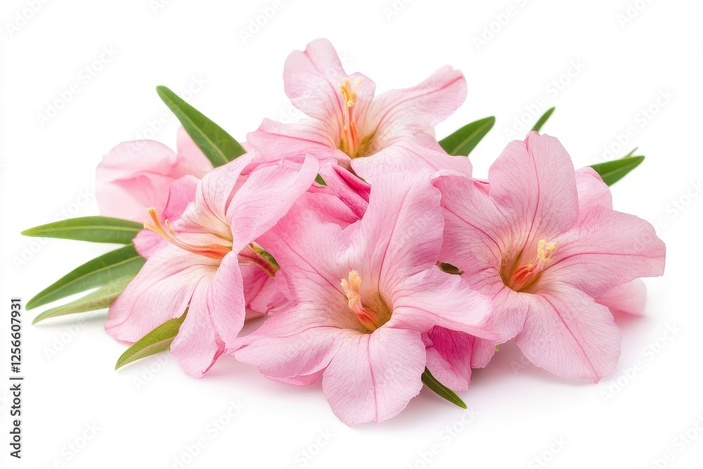 isolated pink blooms of nerium oleander isolated pink blooms of nerium oleander