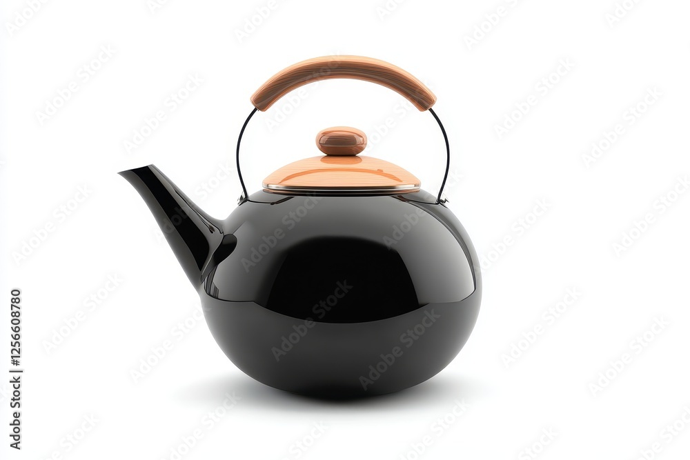Isolated whistling kettle on white background Isolated whistling kettle on white background