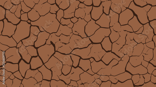 Cracked Earth: A macro-level image depicting a textured surface of cracked, parched earth, revealing intricate patterns and the stark effects of environmental stress. 