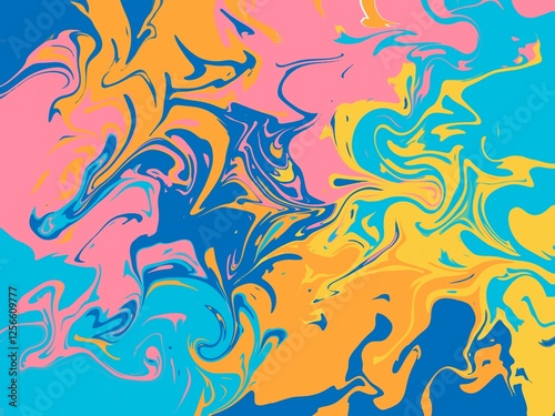 Abstract liquid backgroud. Wavy colorful background. Melting liquid background.