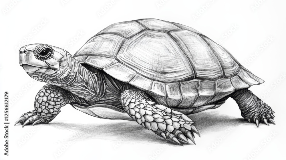 Fototapeta premium turtle sketch on white background vector